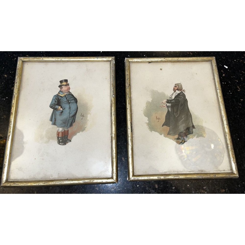 Antique Print DICKENS SERGEANT BUZFUZ & Joe the Fat Boy PICKWICK PAPERS KYD